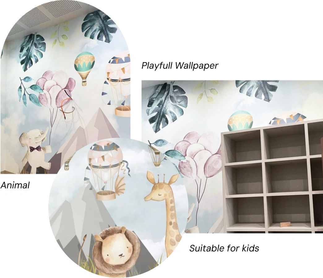Playful kids wallpaper mural perfect for your room